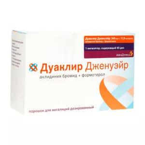 Дуаклир Дженуэйр порошок для ингаляций 340мкг+11,8мкг/доза 60доз