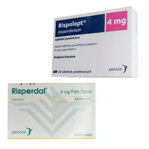 Рисполепт таблетки 4мг (название Rispolept / Risperdal) №20