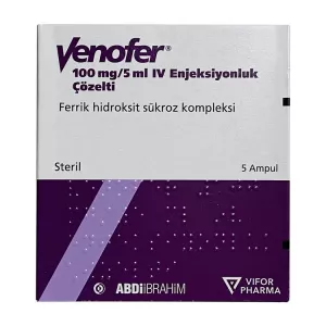 Венофер 100мг (20мг/мл 5мл) 5 шт. раствор для внутривенного введения